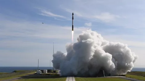 With a mighty roar, Rocket Lab blasts off to space