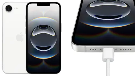 Apple iphone 16e front and back