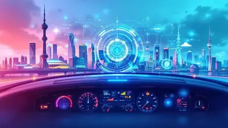 Modern digital cockpit ai financial data southeast asia cityscape fintech innovation