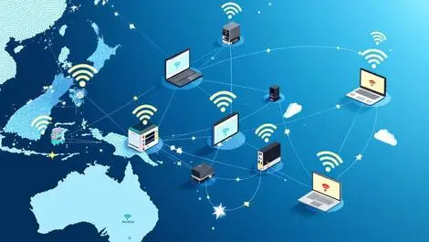 Asia pacific wifi network connectivity illustration new zealand australia tech collaboration