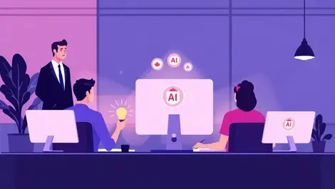 Canadian office workers using ai computers concerned managers data security